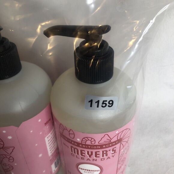 Lot of 2 Mrs Meyers Clean Day Hand Soap Peppermint Scent Limited Edition Holiday - Picture 5 of 5